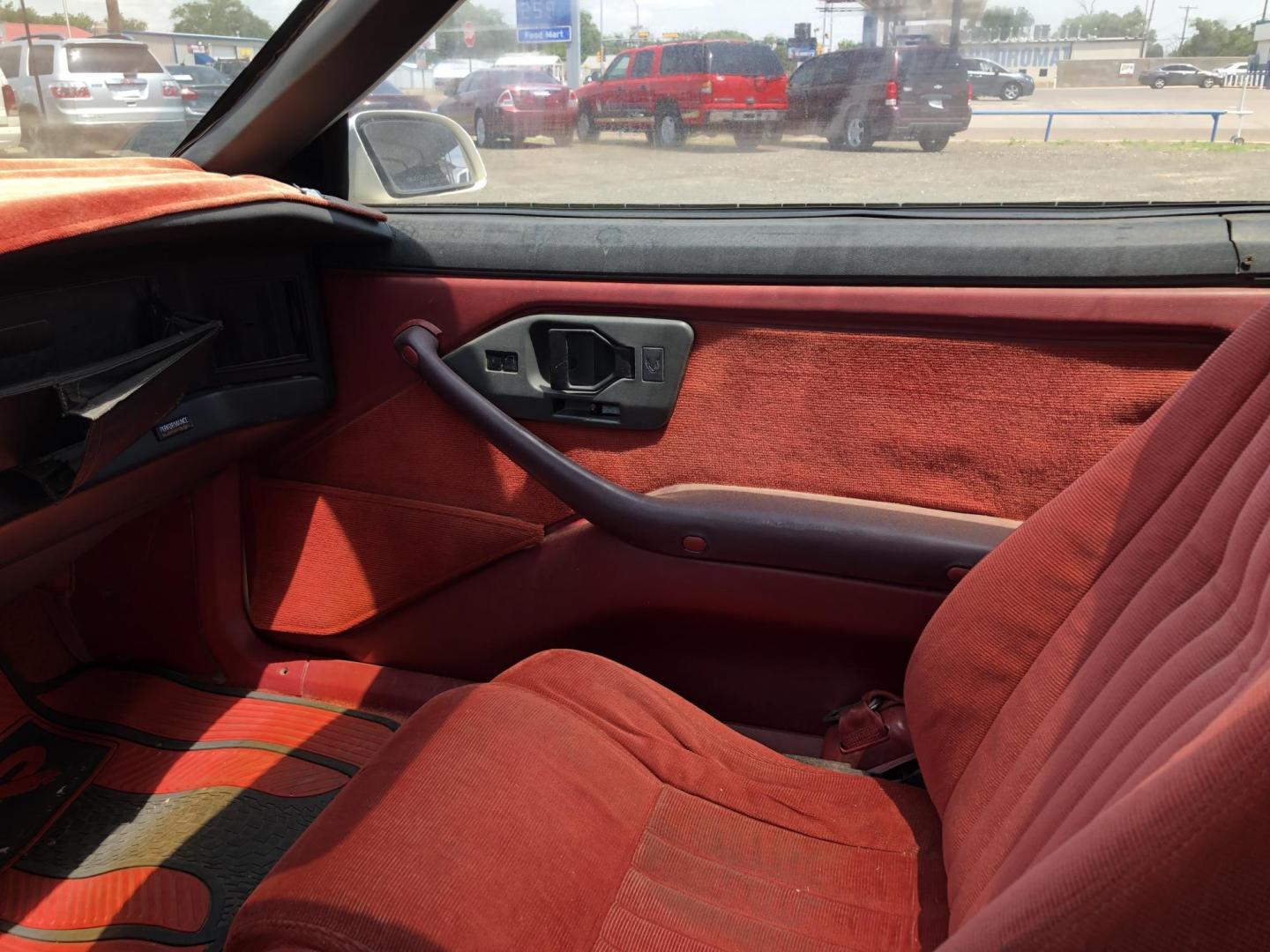 1988 WHITE /RED CLOTH Pontiac Trans Am GTA hatchback (1G2FW21E1JL) with an 5.0L V8 OHV 16V engine, located at 821 N. Prince Street, Clovis, NM, 88101, (575) 762-8852, 34.406643, -103.195999 - NEW PAINT WITH GHOST FLAMES - Photo#5